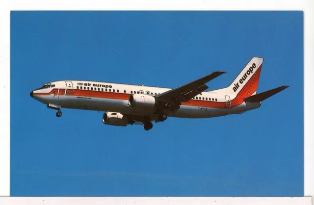 AIR EUROPE Boeing 737-4S3, London Gatwick Airport UK Postcard