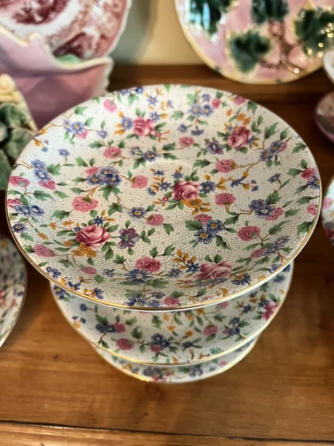6 Vintage Royal Winton Grimwades Old Cottage Chintz Tea Cups Saucers 1930-1960 6