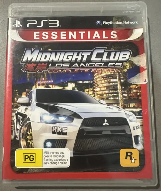 Midnight Club Los Angeles Complete Edition - Sony PS3 Game - Inc Manual - VGC)