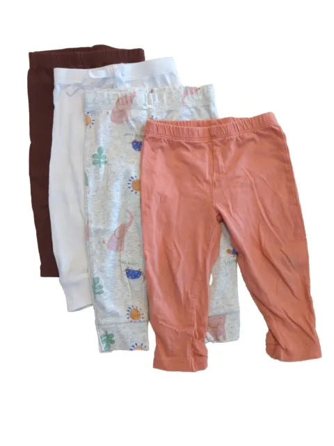 Girls' 12M Carter's & Baby Gap Pants Bundle - 4 Pairs, Assorted Prints