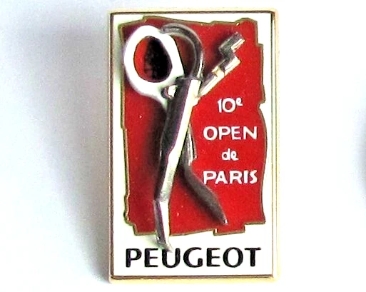 Pin's 10e Open De Paris JC Decaux – Tennis – Arthus Bertrand Paris – Vintage – Doré