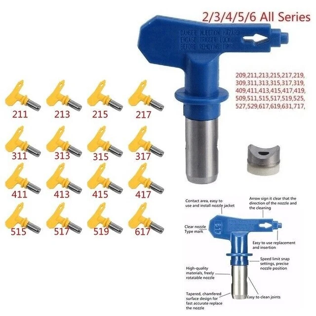211631 AIRLESS SPRAY Gun Tips Nozzle For Titan Wagner Paint Sprayer