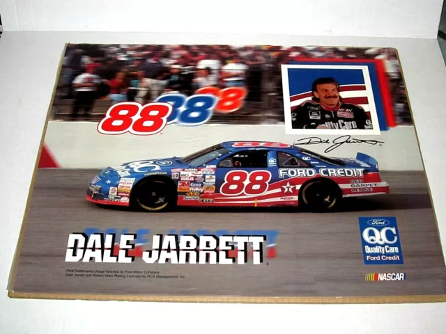 DALE JARRETT AUTOGRAPHED SIGNED AUTO RACING FORD Trademark Photo Poster