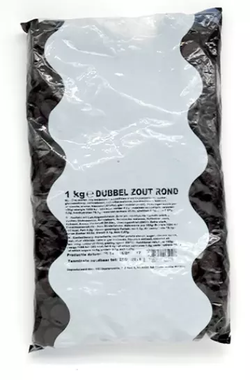 K&H Dutch Licorice Double Salt Rounds Bag 1kg / DZ Rond