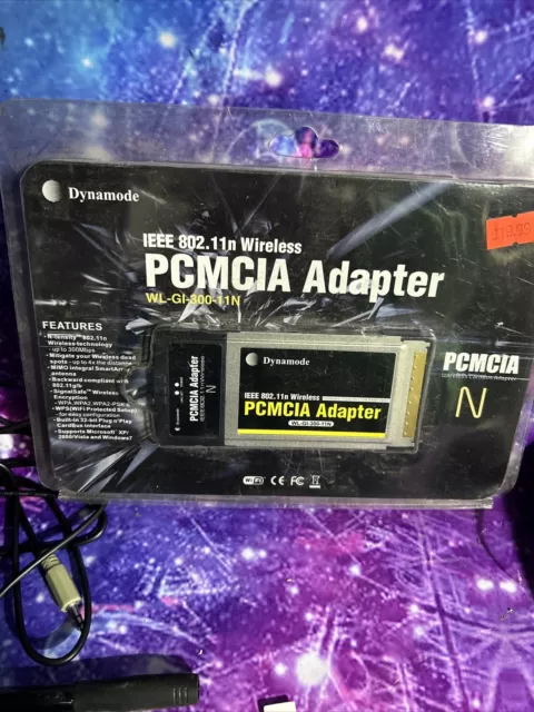 Dynamode IEEE 802.11N Wireless PCMCIA Adapter WL-GI-300-11N *New And Sealed*