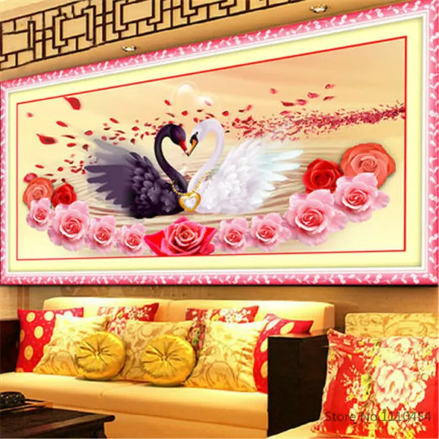 5D Diamond Painting Embroidery Love Swan Round Diamond Embroidery Diamond Mosaic 3