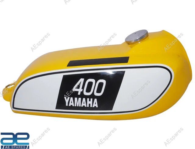 Réservoir Essence YAMAHA 250 DT / 400 DT Enduro - Acier Brut - Pour Modèles 1975 à 1977 - Neuf