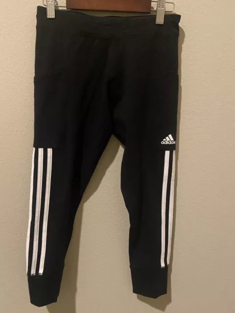 Adidas Girls 3-Stripe Cotton Jogger Tights, Multiple Sizes