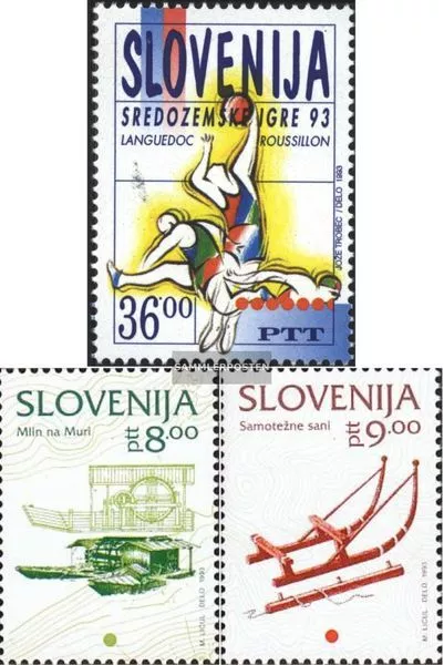 Slowenien 58,65-66 (kompl.Ausg.) postfrisch 1993 Mittelmeerspiele, Kulturelles E