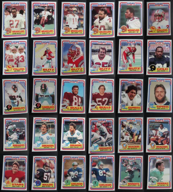 1984 Topps USFL Football Cards Complete Your Set You U Pick From List 1-132