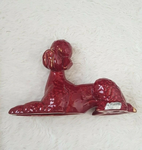 Chien En Céramique Saint-Clément – Figurine Vintage Marron