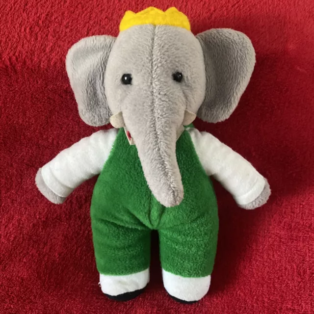 🇫🇷Vintage Peluche Doudou Éléphant BABAR 21/22 Cm Comme NEUF