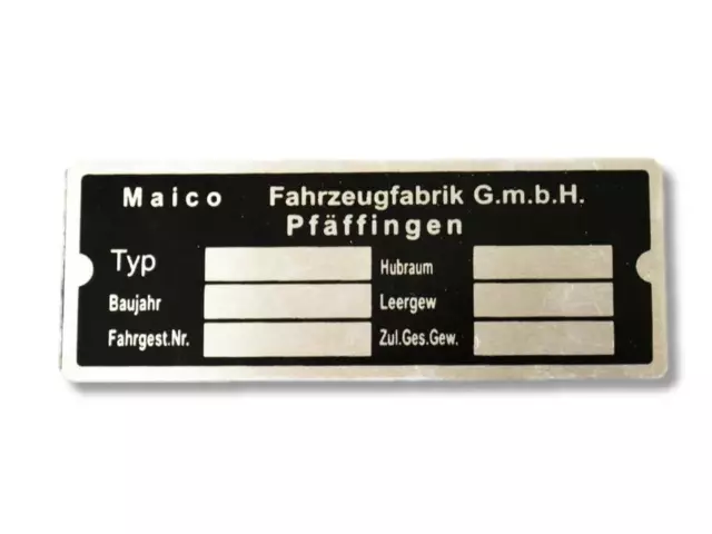 Maico Typenschild Schild id plate