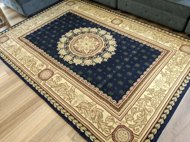 First Grade navy blue Traditional Turkish Rug ***Million Point***