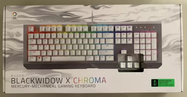 Razer BlackWidow X Chroma Mercury White Mechanical Gaming Keyboard LIKE NEW