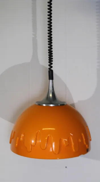 Starlux Lampe 70er Vintage Hängelampe Space Age Deckenlampe Retro Orange