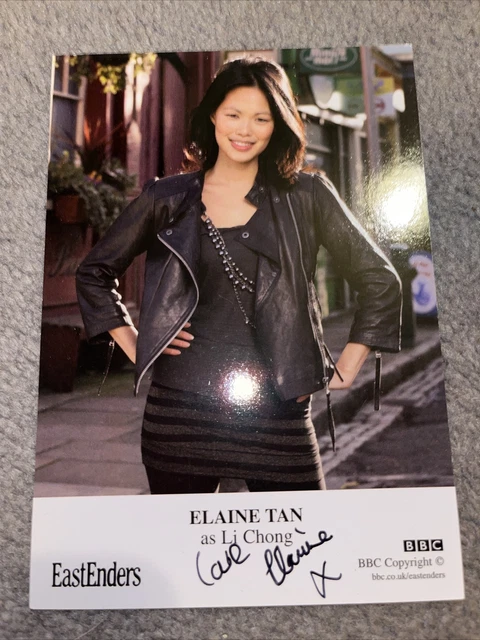 ELAINE TAN Li Chong BBC EASTENDERS HAND SIGNED AUTOGRAPH FAN CAST CARD