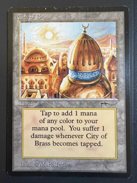 Mtg Arabian Nights — City Of Brass —EX-