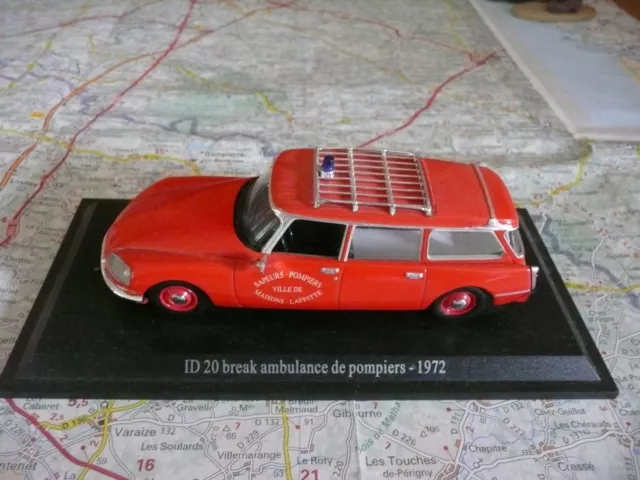 CITROËN ID 20 Break Ambulance Pompiers 1972 Universal Hobbies  1/43  série DS