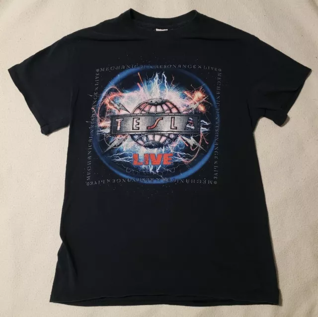 TESLA LIVE Size SMALL 30 Year Anniversary 2016 Tour Shirt Black, Jeff Keith