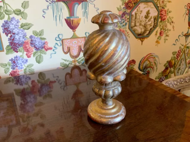 French Architectural Gold Gilt Wood Finial Fragment 19th Century Circa 1860