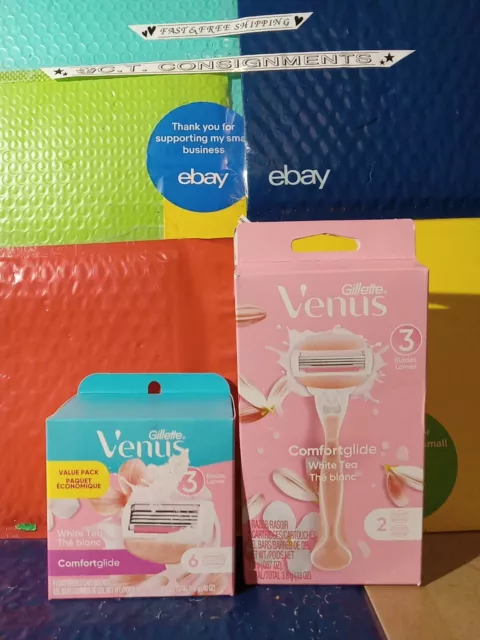 🆕️❗️🌸Gillette Venus ComfortGlide White Tea Women's Razor Cartridges❗️8+🆓️🪒💮