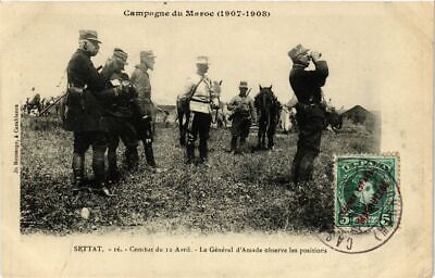 CPA ak morocco settat-combat, the general d' Amade observes (213384)