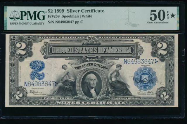 AC Fr 258 $2 1899 Silver Certificate PMG 50 EPQ* PMG STAR DESIGNATION