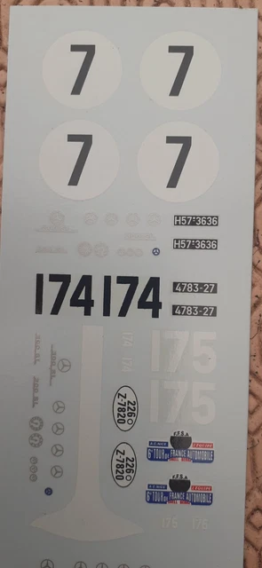 Décalcomanies Décoration Pour Ancienne Mercedes Auto Union F1 - Échelle 1/43 - Occasion