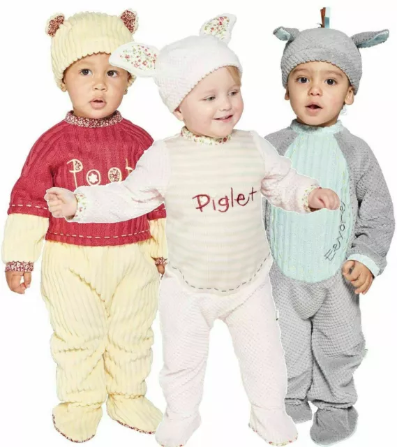 Baby Boys Girls Disney Winnie The Pooh Eeyore Piglet Fancy Dress Romper Costumi