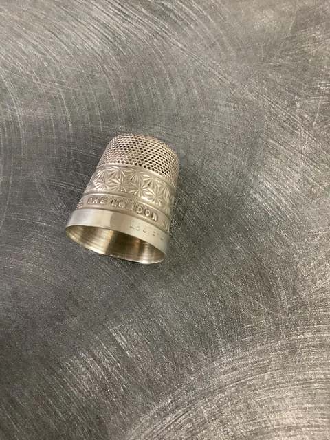 Rare Solid Silver Thimble James Walker London Jewellers B’ham Circa 1930