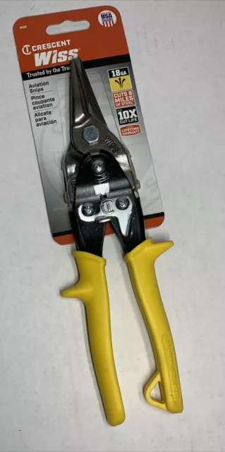 Wiss M3R Compound Action Snips, 9-3/4"  Yellow Crescent Dewalt