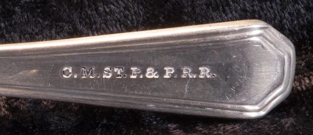 CMStP&P RR Milwaukee Road Silver Soup Spoon 5.75 x 1.5 International Silver Co-1 3