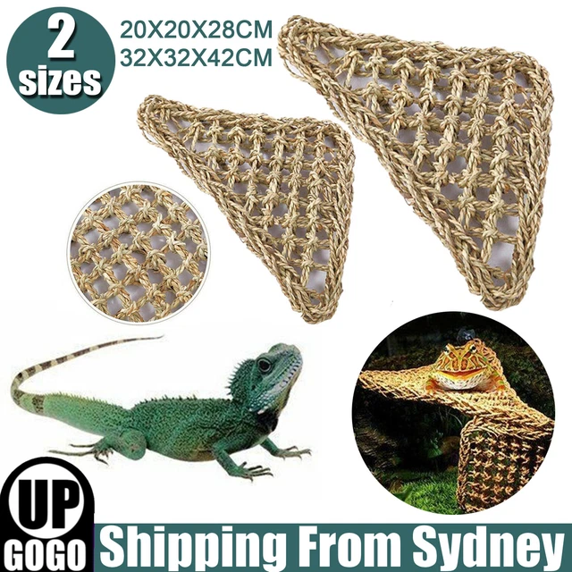 1PC Reptile Hammock Lounger Lizard Basking Platform Dragon Hanging Swing Bearded