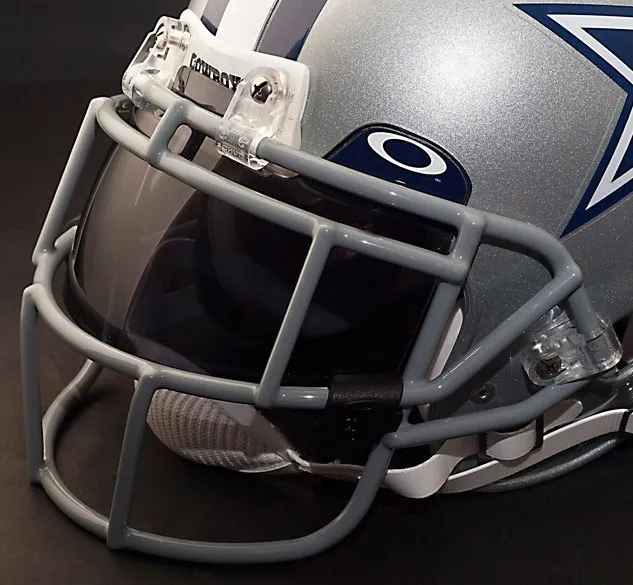 DALLAS COWBOYS NFL Schutt EGOP Football Helmet Facemask/Faceguard (GRAY)