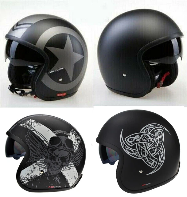 VIPER RSV06 OPEN Face Jet Scooter Motorcycle Retro Helmet Mod Target