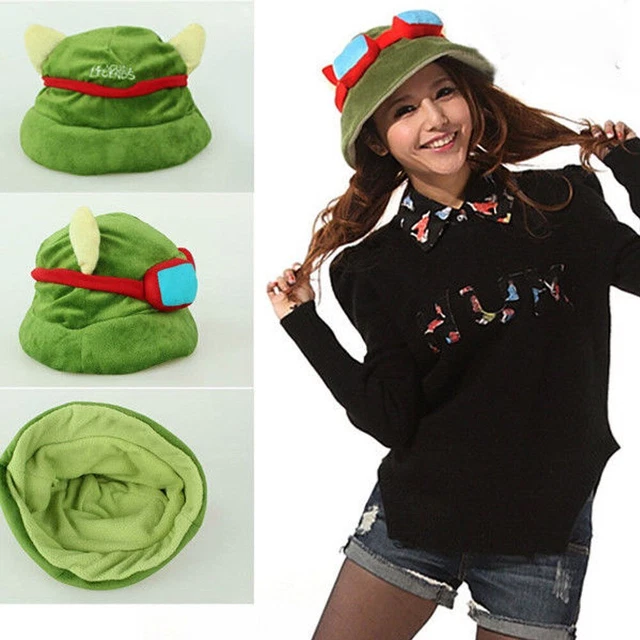 League Of Legends Teemo Charming Cosplay Hat Cap Costume Accessory Girl