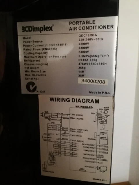 DIMPLEX PORTABLE AIR Conditioner – DAC 12001 3.5kw cooling only $225.00 -  PicClick AU
