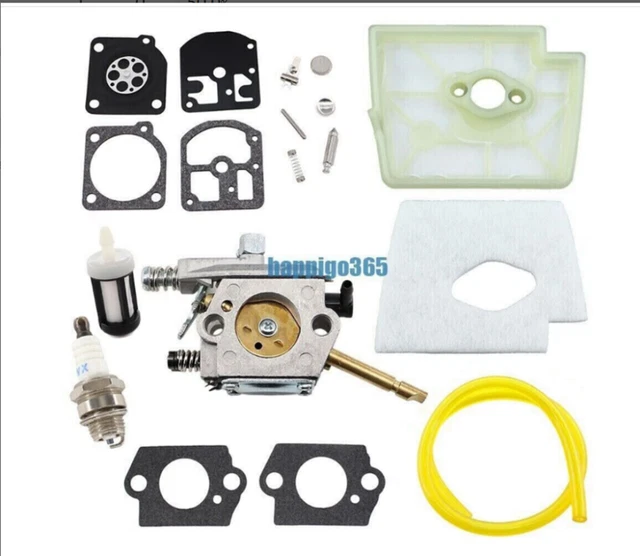 HURI Kit De Réparation Membrane Carburateur + Filtre Essence Pour Stihl 009 010 011 020 021 023 025 026 028 032 034 - Remplace K10-WAT