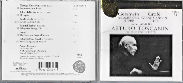 Arturo Toscanini NBC Symphony Orch. Gershwin / Grofe / Barber [U.S Import CD]'92