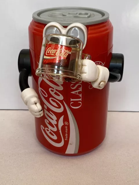 Coca-Cola Robot Coke Can Coin Toss Mechanical Working Bank Vintage 5.5" READB4
