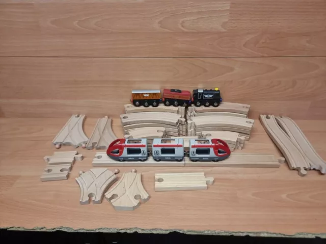 Brio & unbranded  wooden train set bundle