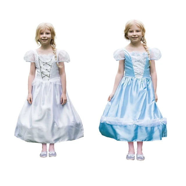 Abito da sposa principessa reale reversibile bambina 2 in 1 Abito da sposa principessa reale reversibile bambina 2 in 1