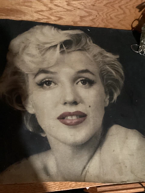 Vintage 1981 Black & White Poster Marilyn Monroe. Orginal On Canvas