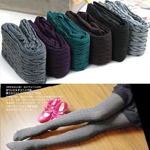 Classic Women Girls Cotton Knit Stretch Leggings Winter Warm Gift