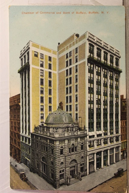 New York NY Buffalo Bank Chamber of Commerce Postcard Old Vintage Card View Post
