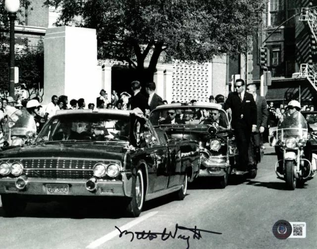 Milton Wright Signed 8X10 Photo Beckett Coa Jfk Secret Service Assassination 3
