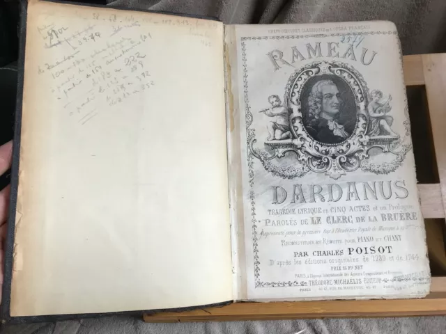Rameau Dardanus partition chant piano éditions Michaelis