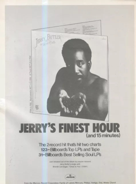 Sfbk65 Picture/Advert 14X11 Jerry Butler : Offering The Spice Of Life