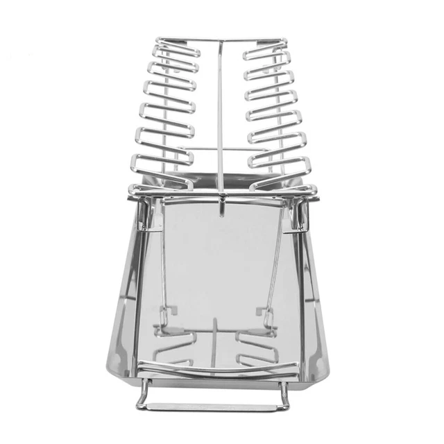 Buachois 2 Pièces Support Poulet, Support pour Cuisses de Poulet Pliable en Acier Inoxydable 14 Fentes Jambes Ailes Support de Rôtissoire pour Fumeur Gril Four Barbecue Accessoire Buachois 2 Pièces Support Poulet, Support pour Cuisses de Poulet Pliable en Acier Inoxydable 14 Fentes Jambes Ailes Support de Rôtissoire pour Fumeur Gril Four Barbecue Accessoire